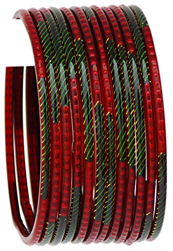 JD'Z COLLECTION Traditional Bangles Jewelry Bollywood Bangle Set Dailywear Glass Bangles Set for Women & Girls Bangles Ethnic Wear (Mehrun, 2.4)