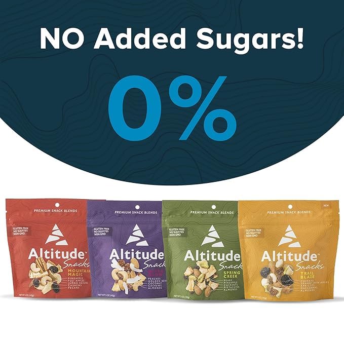 Miniatura 2 de Altitude Snacks Variedad Paquete de 8  Mezcla de frutas y frutos secos premium  Snacks saludables para tu próxima aventura  Ocho bolsas de 5 oz