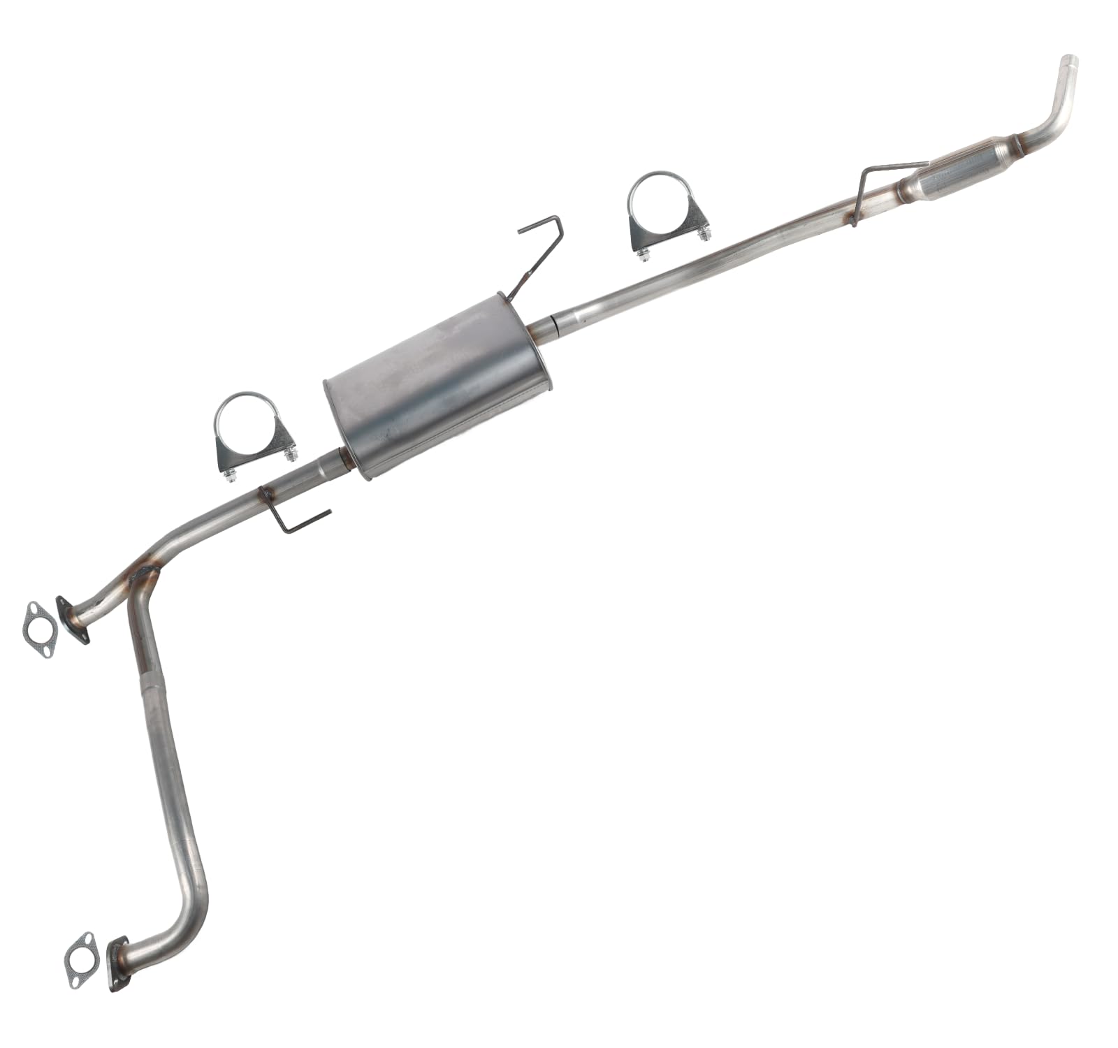 SleYuYir Exhaust Resonator Muffler Tail Pipe Exhaust Kit Compatible with Nissan Frontier 4.0L 2005-2019 Stainless Steel | Northeastern Exhaust | Free