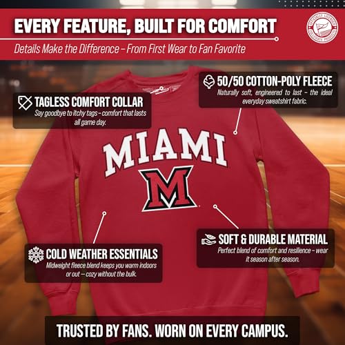 Image of NCAA College Sweatshirt Fleece Crewneck Pullover for Men and Women | Officially licensed NCAA college gameday crewneck pullover - 9 oz fleece lined sweatshirt with arch and logo design