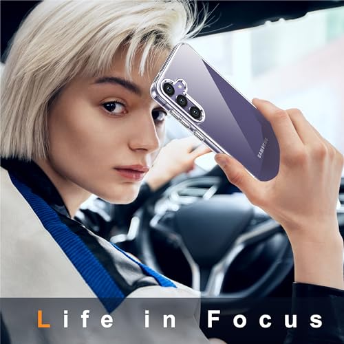 Image of Oterkin for Samsung Galaxy S24 Case Clear, [20X Anti-Yellowing Technology] S24 Phone Case with [Built-in 4 Airbags][10FT Military Grade Protection] [Crystal Transparent Slim] (Clear)