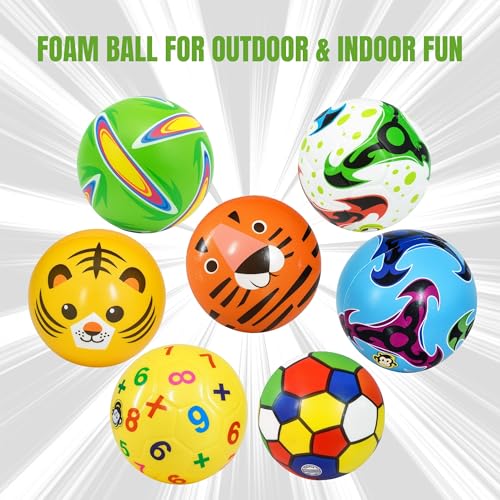 Image of PVC Foam Beach Football | No Air Needed | Kids Playball | Best Use at Pools, Beach, Outdoor & Indoor Play | Multicolor (Random Color)