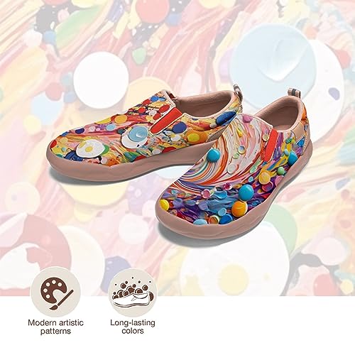 Women's Painted Travel Shoes Slip Ons Comfortable Lightweight Walking Loafers2