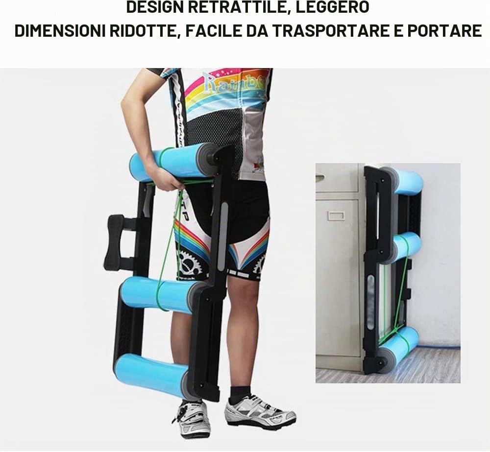 Rulli pieghevoli per allenamento di resistenza per MTB e bici da strada, stazione di esercizio per ciclismo indoor