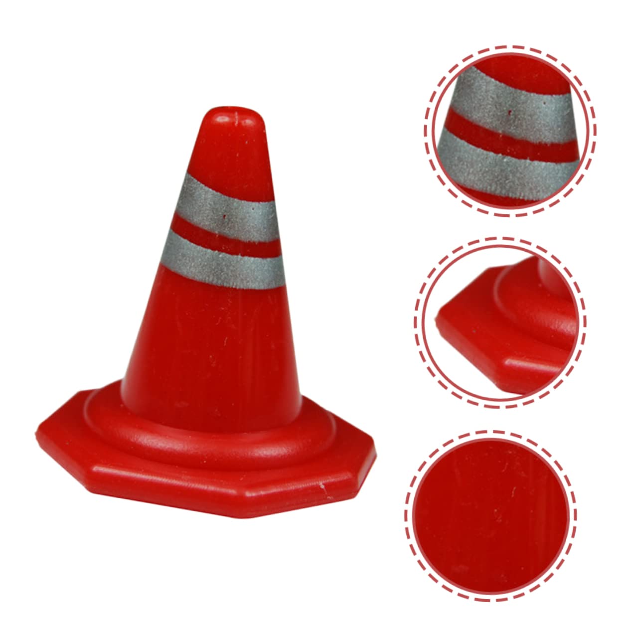 Kisangel DIY Roadblock Traffic Cones Sign Kit 15pcs Plastic Mini Traffic Cones for Boys and Girls Educational and Developmental Toys