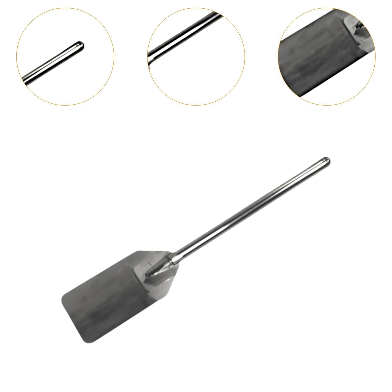 Paleta de Mezcla de Acero Inoxidable con Mango Largo Plana Extralarga Cuchara Robusta para Remover Barra de Mezcla Adecuado para Cocina, 30 in
