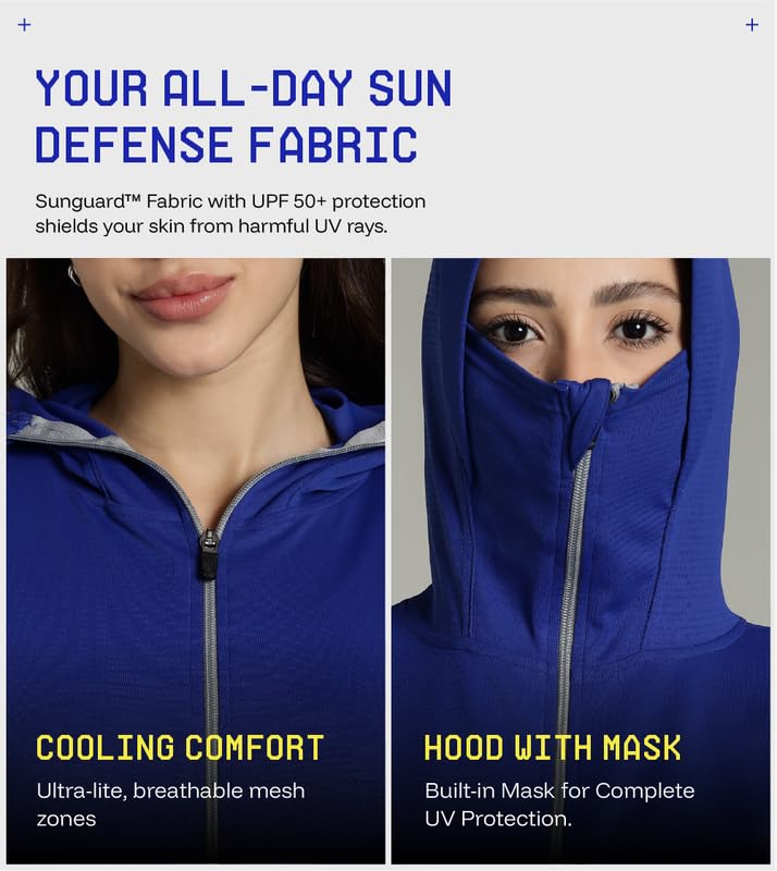 Image of BLUE TYGA Womens Sunscreen Jacket 2.0 - Advanced Protection from Sun & Pollution - UPF 50+ Protection