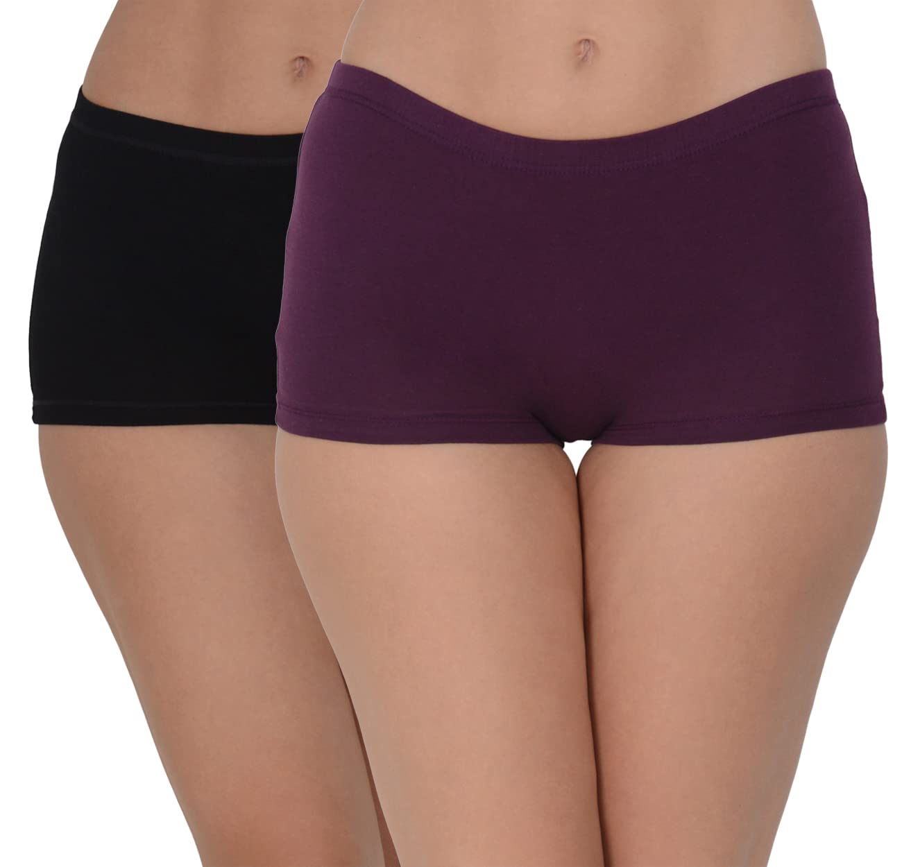 Women's Cotton Solid Mid-Rise Boyshort Panty-image-47