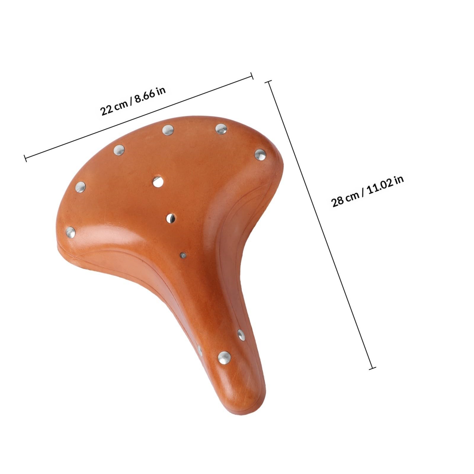 VILLCASE Asiento de Ciclismo de Piel Sintética Marrón para Bicicleta de Carretera y Montaña Cojín Descompresor y Fácil Instalación para Paseos de Ocio Color Aleatorio