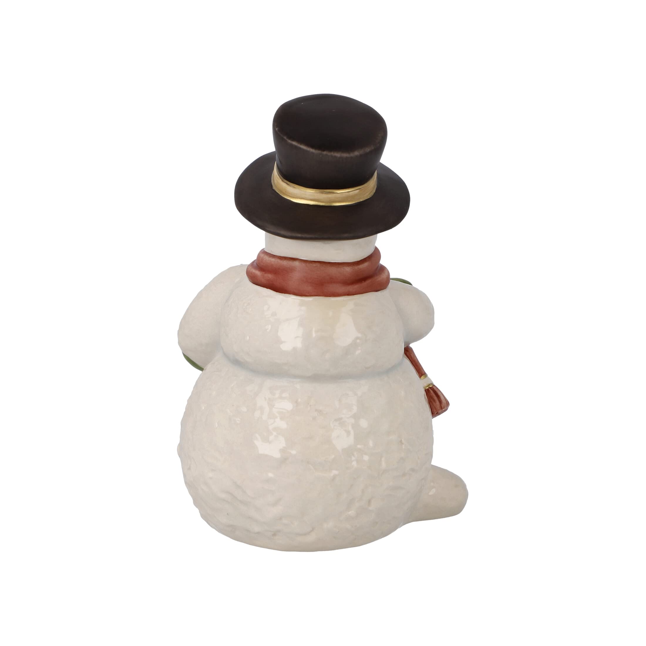 Goebel X-Mas Schneemann-Figur Funkelnde Winternacht aus Porzellan mit einem Swarovski-Stein Mehrfarbig, Maße: 7cm x 7cm x 11cm, 66-703-96-1