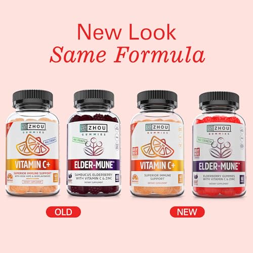 ZHOU Immune Support Bundle - Elder-Mune Elderberry & Vitamin C Gummies for Adults & Kids, Daily Natural Immune Support Supplements for Women & Men - 60 Elderberry & 60 Vitamin C Gummies - Image 5