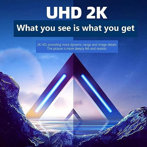 Image of Etzin HDMI 1 in 2 Out Splitter Adapter 2K@60hz hdmi 2 in 1 HD Display Bi-Directional Selector Switcher 1 Male to 2 Female Connector,with LED Light-EPL-1068TC.