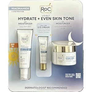 RoC Multi-Correxion Anti-aging Bundle | Daily Face Moisturizer with SPF 30 (1.7 oz) + Facial Night Cream with Niacinamide (1.7 oz) + Anti-aging Eye Cream (0.5 oz)