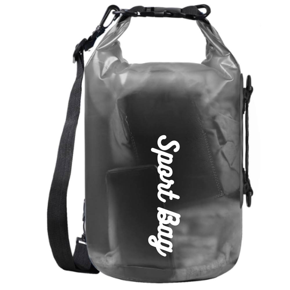 Sthavar Ocean Waterproof Bag| Floating Waterproof Dry Bagpack| Perfect for Kayaking, Boating, Fishing, Rafting, Swimming, Camping & Snowboarding| Pack of 1 (10 L Single Buckle, Semi- Transparent)