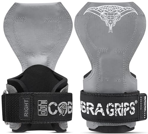 Image of Cobra Grips Weight Lifting Gloves with Adjustable Neoprene Padded Wrist Wraps - Heavy Duty Alternative to Power Lifting Hooks for Deadlifts