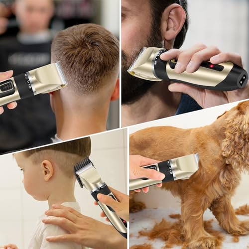 Professioneller Haarschneider, All-in-1 Körperhaartrimmer, kabelloser Präzisionstrimmer, 90 min, ultraschallscharfe Klinge, für Männer, Kinder oder Haustiere
