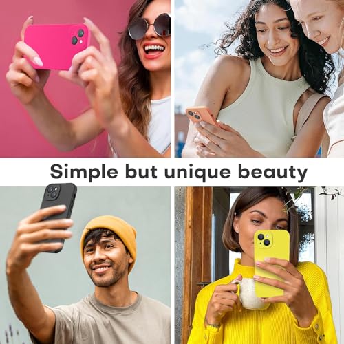 Image of LOVE 3000 Designed for iPhone 14 Case, Premium Silicone with [Soft Anti-Scratch Microfiber Lining] Shockproof Protective Phone Case for Men Women Girls 6.1 inch, Black