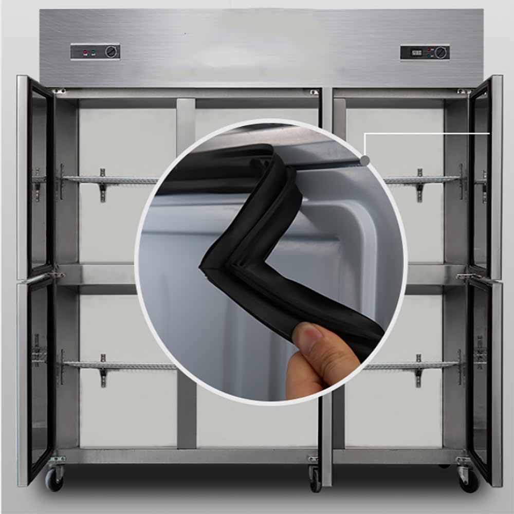 Universal Junta Puerta para Congelador Frigorífico Refrigerador Nevera Magnética Sello Junta de Goma,Negro