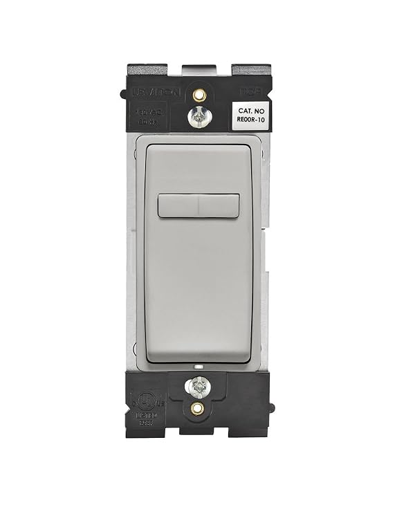 Leviton Renu RE00R-PG Coordinating Dimmer Remote for 3-Way or Multi-Location Control, for use with REI06 (Pebble Grey) by Leviton - Used condition - CA$9.73