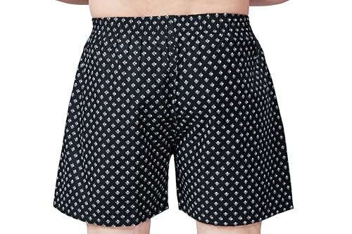 Image of Men's Cotton Printed Regular Fit Boxer Shorts | Soft & Breathable Innerwear | Comfortable Boxers | Lightweight & Stylish Nightwear