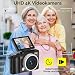 Digitalkamera, 4K 64 MP Kompakt-Digitalkamera mit Autofokus und Makrofunktion, 180°-Klappbildschirm, tragbare Selfie-Kamera für Fotos und Videos mit 32 GB SD-Karte für Anfänger und Jugendliche