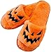 Minetom Femme Chaussons Maison Halloween Citrouille Faux À Fourrure Pantoufles Automne Hiver Chaud Peluche Accueil Chaussures A Orange 39 EU