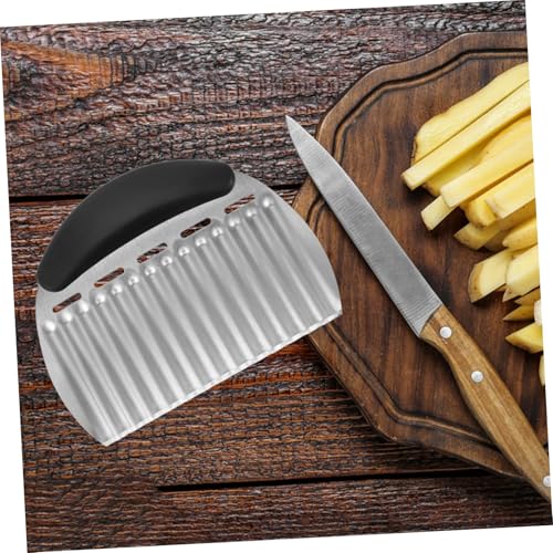 Cortadora ondulada para papas Luxshiny acero inoxidable miniatura 6