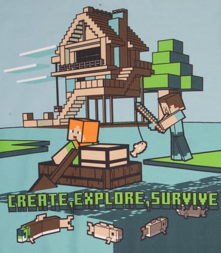 Minecraft Boys 2-Piece Fleece Sweatshirt and Pants Set, Pullover Hoodie and Jogger Bundle for Kids3