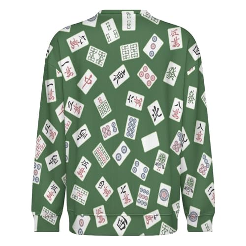 MoBlinko Mahjong Mens Sweater Crewneck Sweater XL Lightweight Sweaters for Men Long Sleeve Pullover3