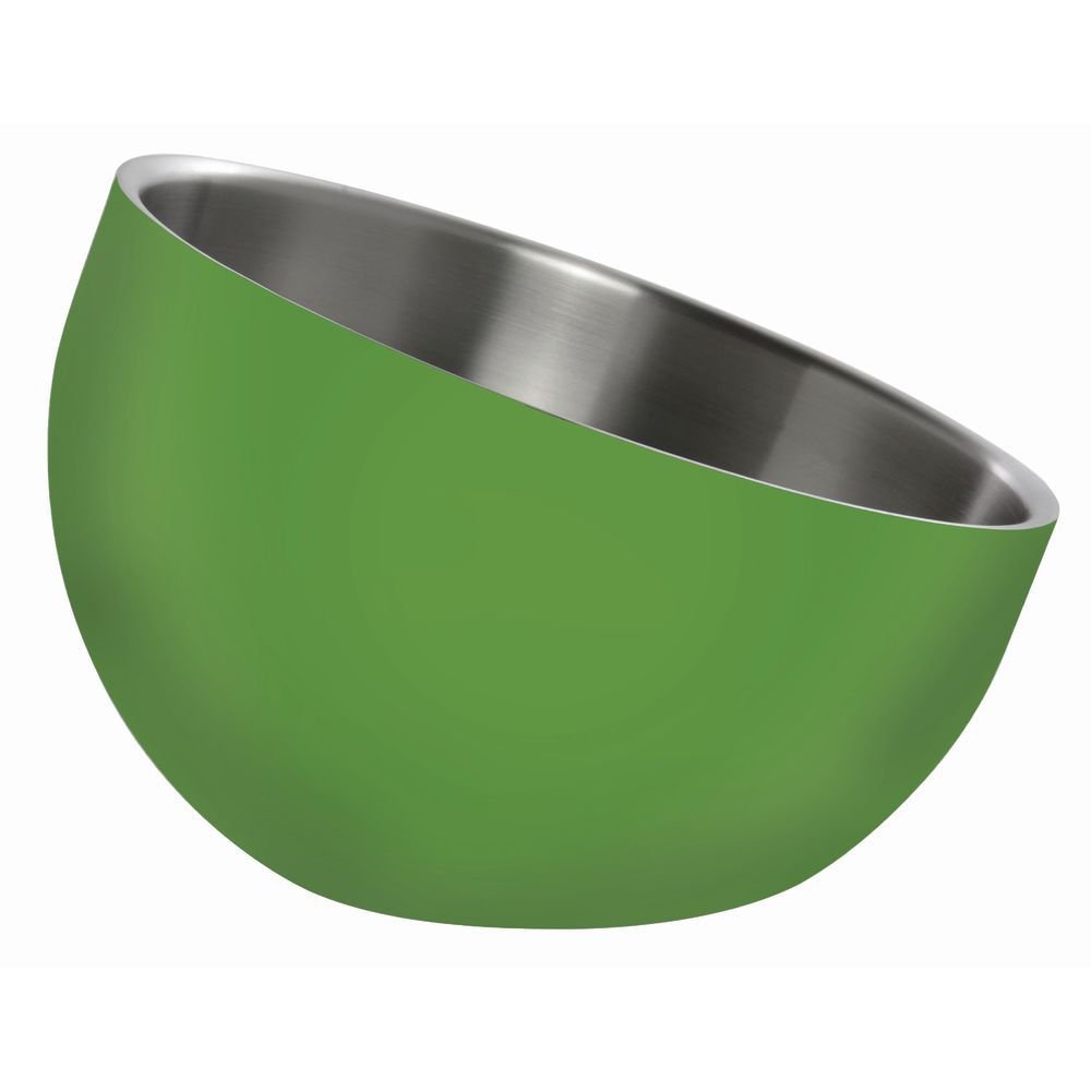 Serving Bowl Green Stainless Steel with Double Walls Angled - 9 1/2 Dia by HUBERT – Stainless Steel, Green, Model TBD-2-GREEN
