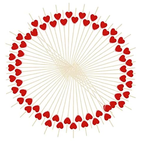 Teegxddy 100PCS Stücke Cocktail Sticks, Holz Spieße Cocktailspieße,für Party Geschenk Fasching Geburtstag Party, für Grillgut, Obst-Spieß,Food Picks Cover