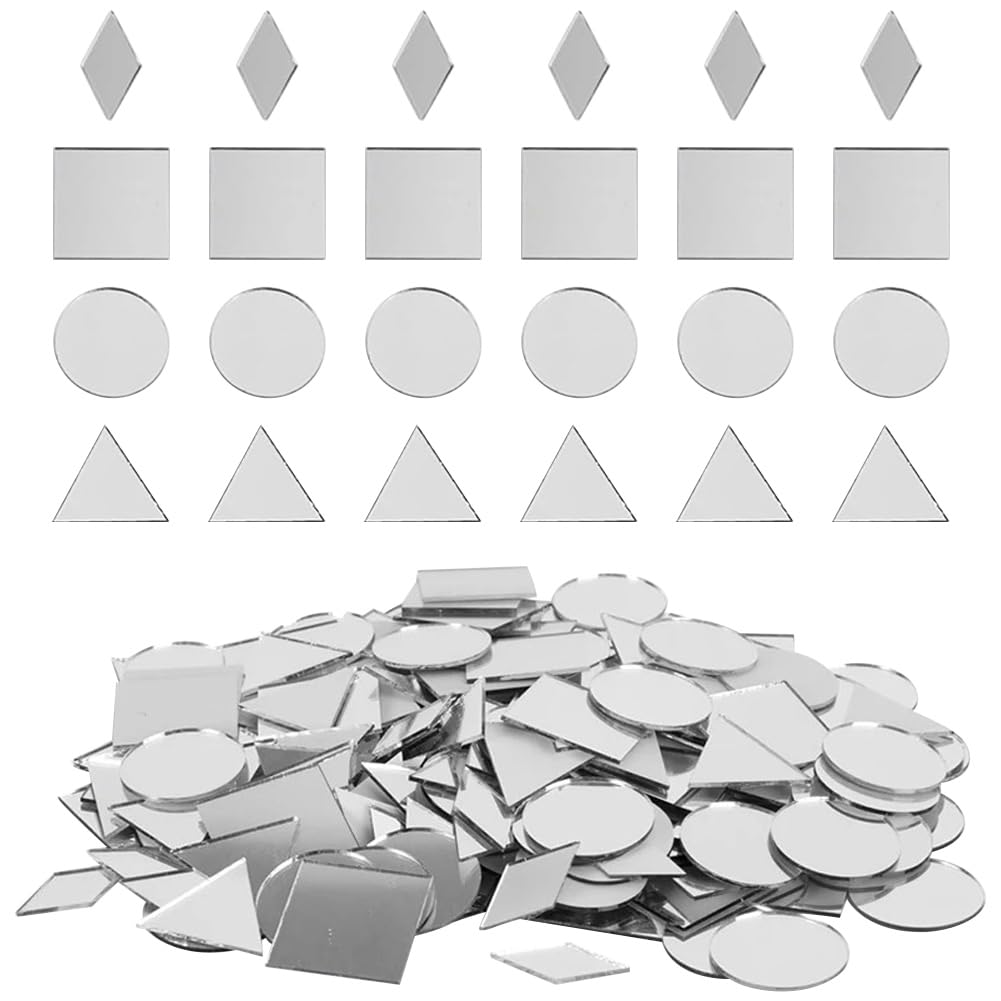 Miroir mosaïque acrylique pour rénovation murale et bricolage maison 200pcs