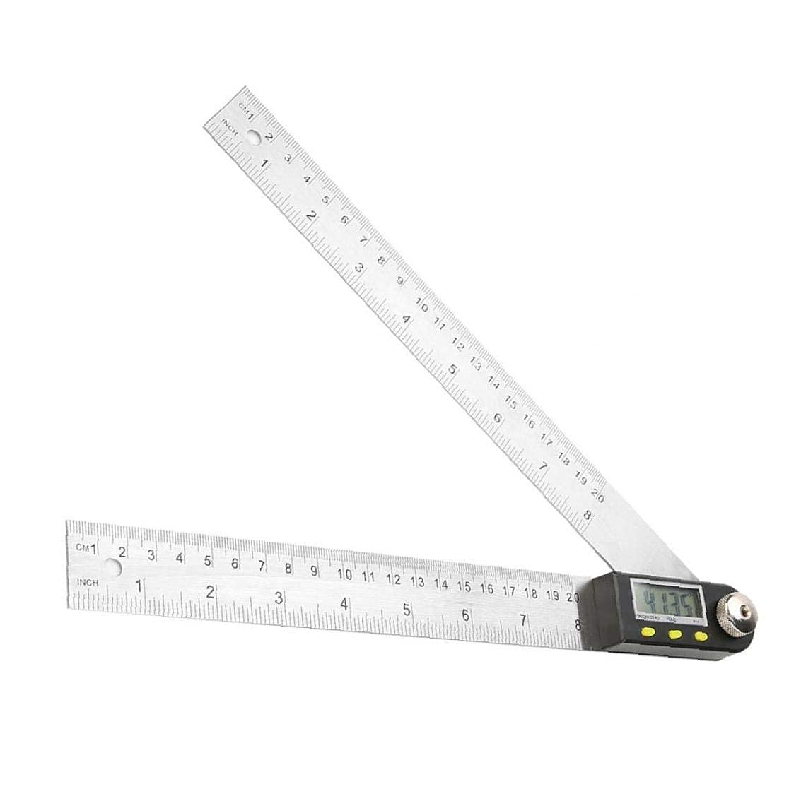 Rapporteur d'angle digital en acier inoxydable 200mm avec écran LCD pour mesure du bois précise