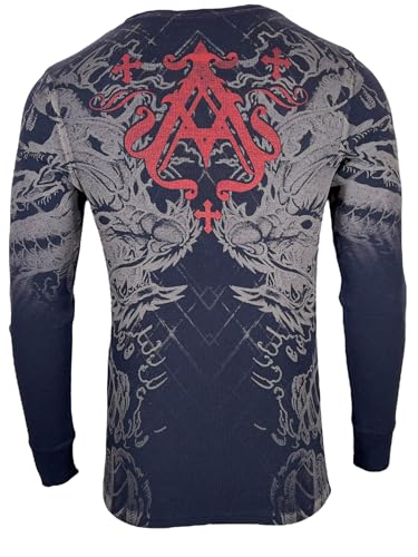 Archaic by Affliction Men's Thermal Shirt Dragon Rage3