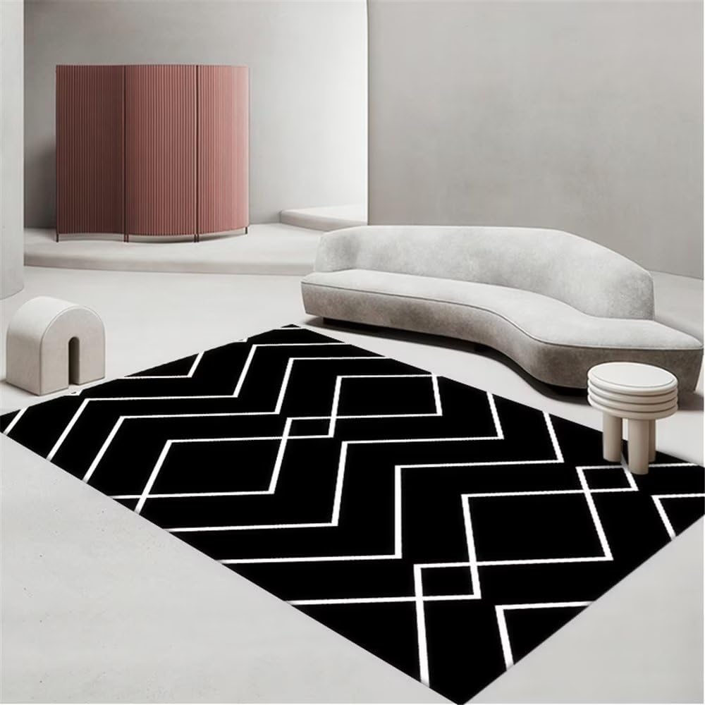Tapis de chambre ado antidérapant noir pour sécuriser les parquets