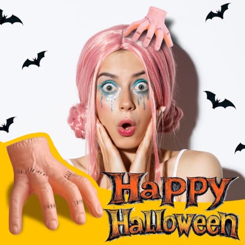 Image of Havilah Halloween Hair Clip 6 Pcs - Severed Hand Costume Party Spooky Palm Grip Prank Decoration Hair Accessory