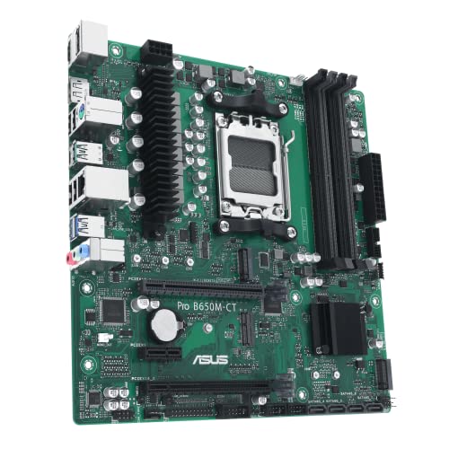 Image of ASUS Pro B650M-CT-CSM AMD B650 AM5 Ryzen Desktop 9000 8000 & 7000 Micro-ATX mATX business motherboard DDR5, PCIe 5.0, USB 3.2, M.2, with enhanced security, reliability, manageability & serviceability