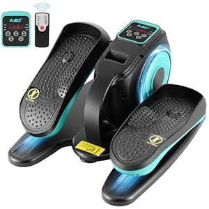 Under Desk Elliptical Machine, Ellipse Leg Exerciser for Seniors Adults, Adjustable Speeds Elliptical Trainer with Remote Control, Quiet & Portable Mini Seated Pedal Exerciser for Home Office Use