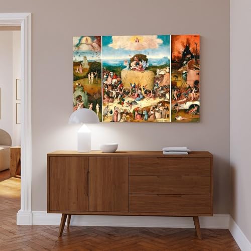 Toile Bosch Haywain triptyque pour décorer un bureau moderne - 6