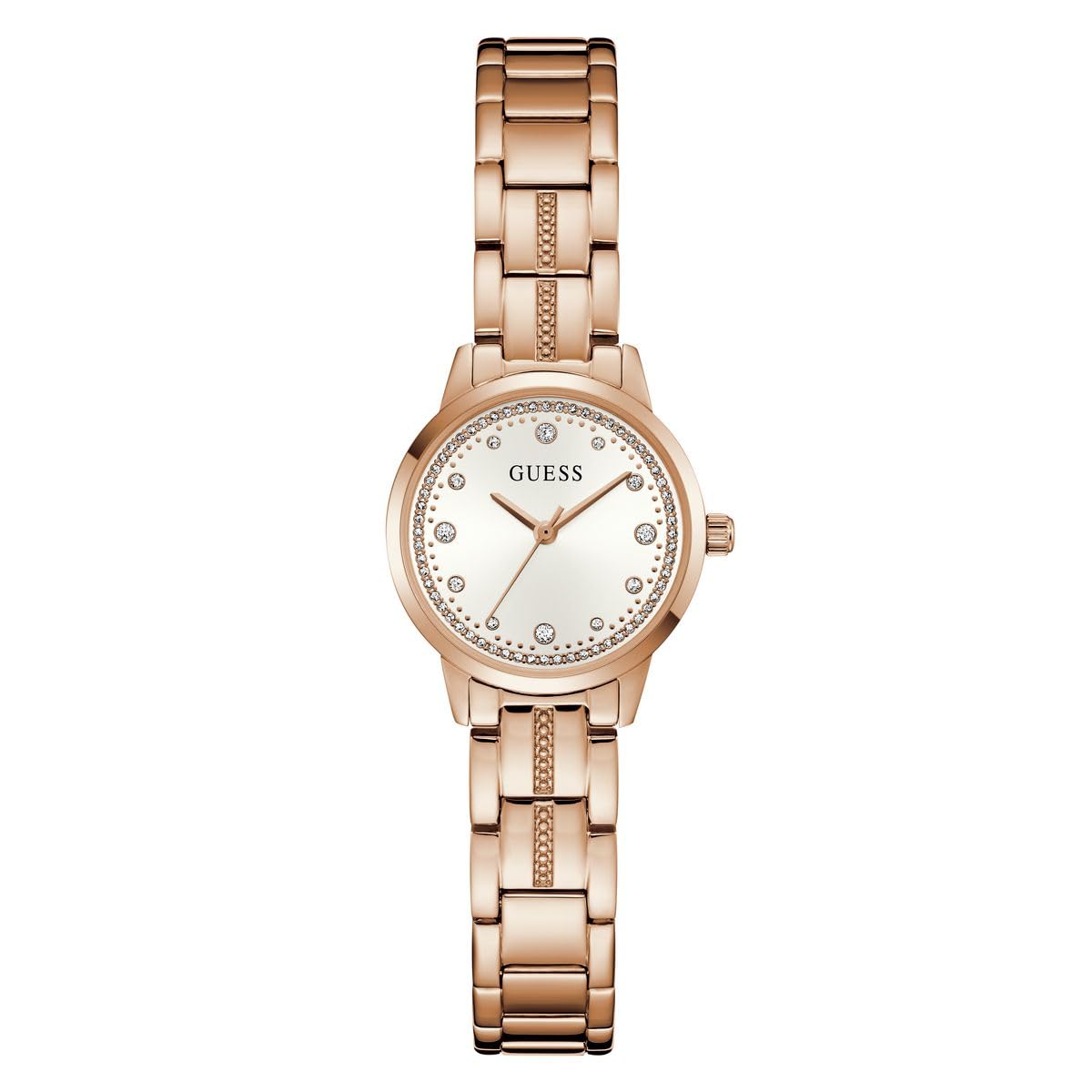 Gb Elle Analog Watch for Woman with White Round Dial & Rose Gold Tone Stainless Steel Bracelet Band Water Resistant Women's Wrist Watches - U1458L4M-image-35