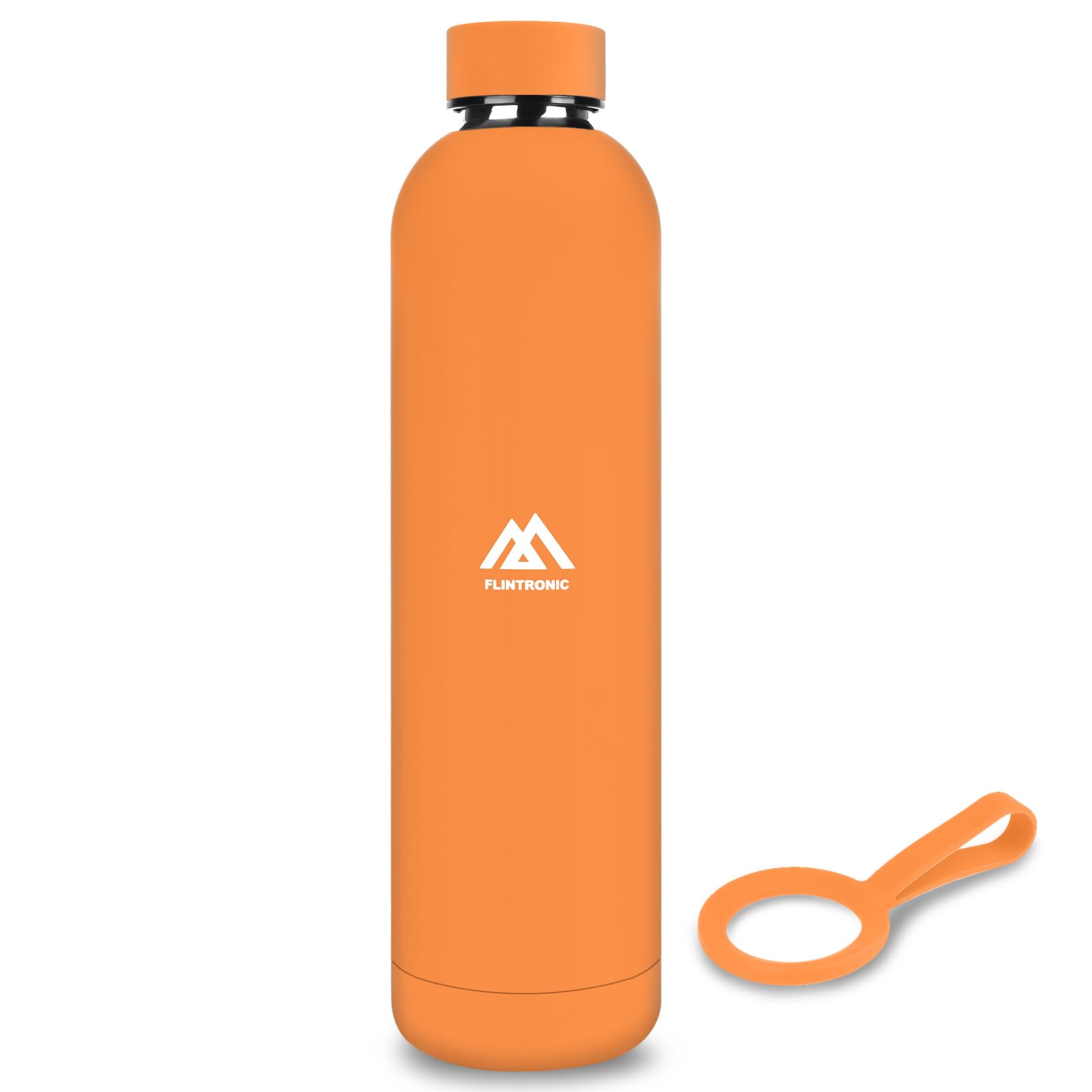 flintronic 750ml Insulated Water Bottles,Double Wall Vacuum Drinks Bottle Keeps Drinks Cold 24 Hrs/Hot 12 Hrs, Stainless Steel Water Bottle with Handle,Sports Flask BPA Free for Sports, Camping