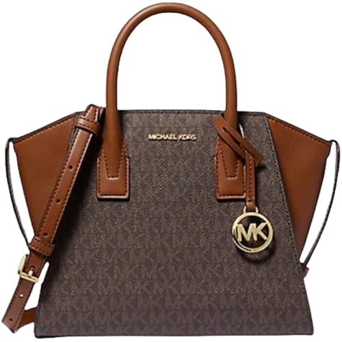 Michael Michael Kors Avril Small Logo Top-Zip Satchel - Brown (Brown)