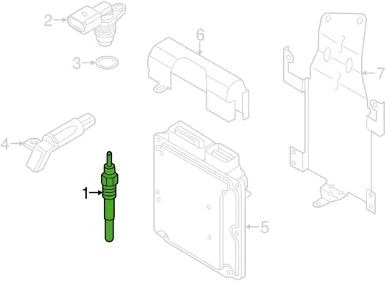 Car Glow Plug for Mk5 Mk6 03L905061F 03L905061E 059905061E 059905061H 03L905061G Direct Replacement Car Accessories
