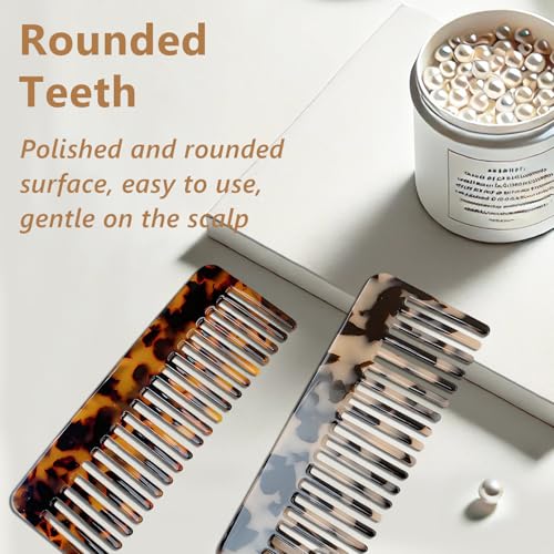 2 Peines de Dientes Anchos para Cabello Rizado y Grueso miniatura 4
