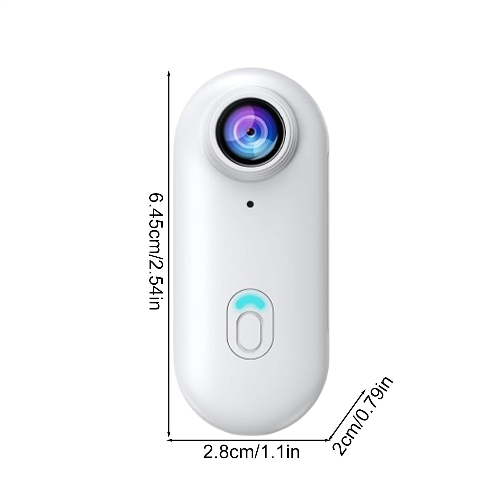 Body Camera – Action Camera tascabile | Tiny Cam, dispositivo impermeabile per vlogging per sport bici ciclismo palestra escursionismo viaggi all'aperto, grandangolo a 170 gradi