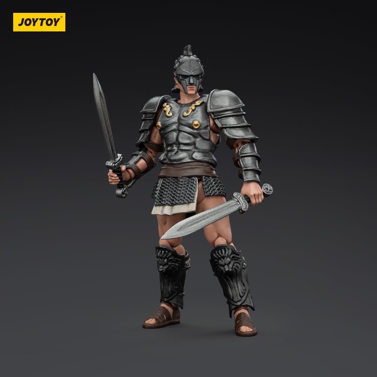 JOYTOY 1/18 Action Figures - Strife Roman Dimachaerus Gladiator - 4‘’,Classic Character,Collectible,Age 15 and Above