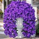 Florispera Artificial Flowers for Outdoors – 2 Bundles of UV-Resistant Artificial Bougainvillea, Realistic Silk Flowers for Front Porch, Patio, Garden, Window Boxes & Hanging Baskets (Purple, 2)