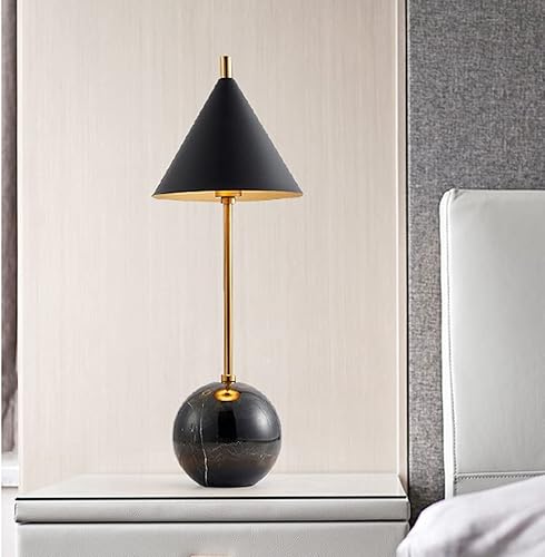 Miniatura 7 de KIZQYN Lámpara de mesita de noche, luz creativa, lámpara de mesita de noche de mármol de lujo, lámpara de noche de arte moderno, lámpara de noche
