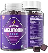 Melatonin Gummies 3mg 5mg 1mg - Healthy Calm Cycle Support with 5HTP, L-Theanine, Lemon Balm, Cha...