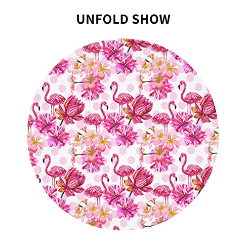 Pink Flamingos Round Tablecloth Washable Reusable Decoration Table Cover For Kitchen Party 60" #TOP3